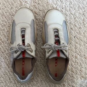Prada Womens Gray Sneakers